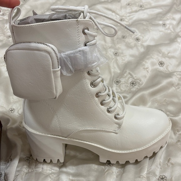 Forever 21 White Combat Boots - Picture 4 of 8